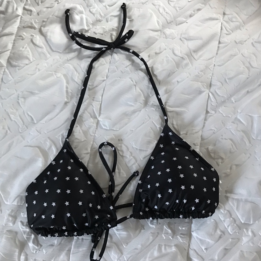 Black Starry Bikini Top